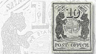 10-cent-st-louis-postmasters-provisional-stamp-gray-lilac