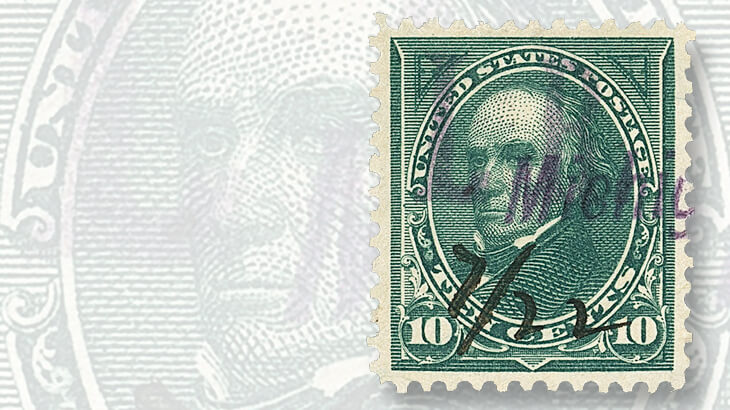 10-cent-webster-overprint-stamp