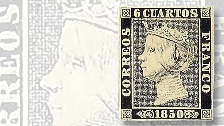 1850-queen-isabella-spanish-stamp