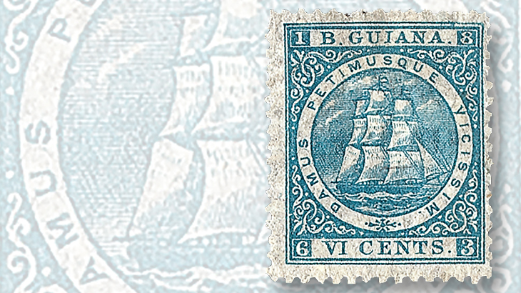 1863-roman-numerals-british-guiana-maste-ship-stamp