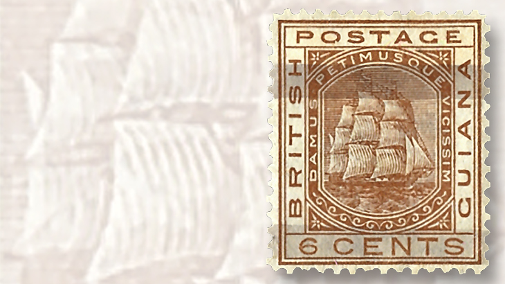 1878-british-guiana-brush-like-pen-lines-stamps