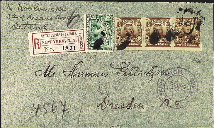 1908-grant-stamp-schermack-perforations-largest-surviving-multiple-cover-detroit-germany