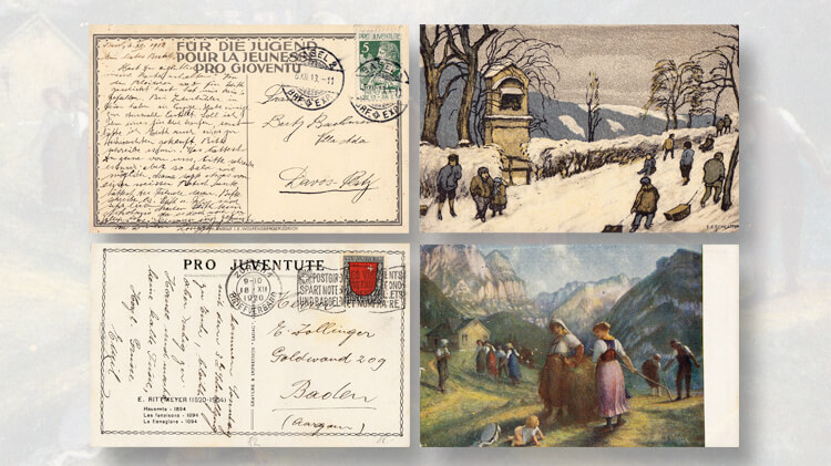 1913-1920-pro-juventute-swiss-postcards