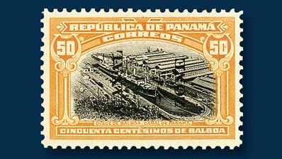 1920-canal-zone-overprinted-50-centesimo-drydock-balboa-stamp