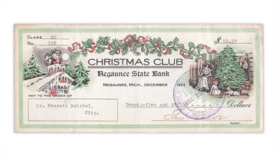 1923-christmas-club-check-negaunee-state-bank