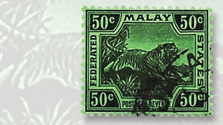 1931-malayan-tiger-stamp-blue-green-paper