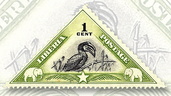 1937-liberia-triangular-stamp