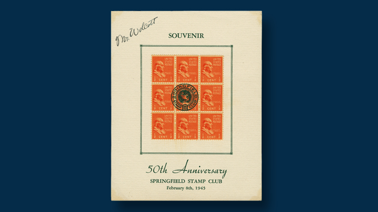 1945-fifty-anniversary-stamp-club-souvenir