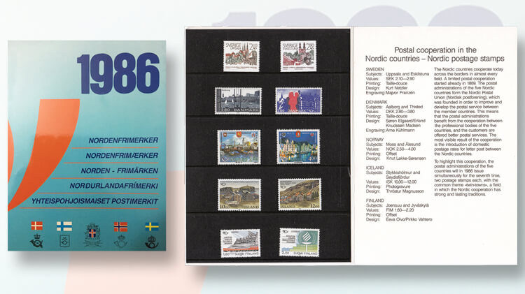 1986-nordic-postal-cooperation-stamps