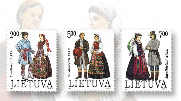 19th-century-traditional-costumes-suvalkija-stamps