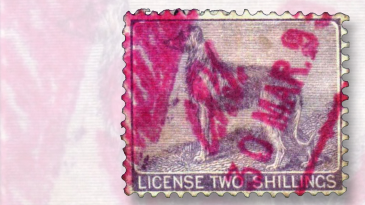 2-schilling-dog-irish-dog-owner-tax-stamp