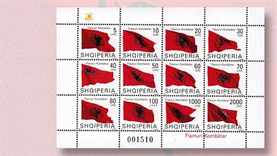 2007-mini-shee-twelve-albanian-flag-stamps