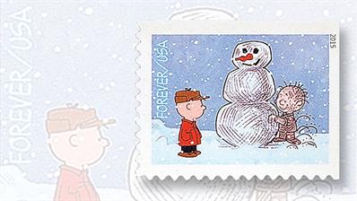 2015-christmas-stamp-charlie-brown-pigpen-snowman