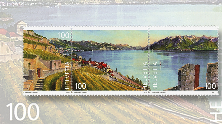 3-2011-swiss-one-franc-stamps-lavaux-vineyard-terraces