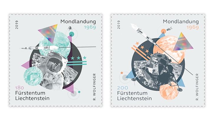 50th-anniversary-manned-moon-landing-liechtenstein-stamps