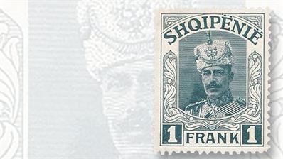 albanian-one-frank-prince-vidi-i-stamp