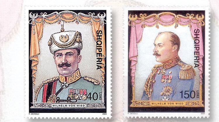 albanian-prince-wilhelm-zu-wied-anniversary-stamp