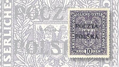 auction-roundup-cherrystone-poczta-polska-overprinted-austria-coat-of-arms-stamp