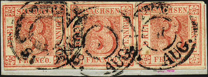 auction-roundup-gaertner-saxony-first-stamp-strip-of-three