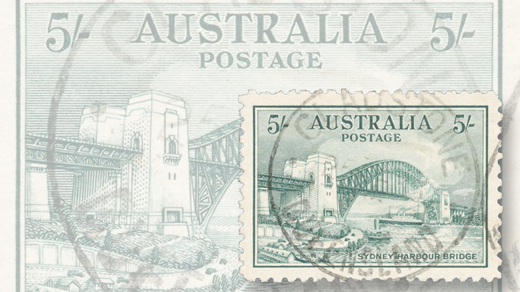 auction-roundup-mossgreen-arthur-gray-collection-sydney-harbor-bridge-stamp-used-gem