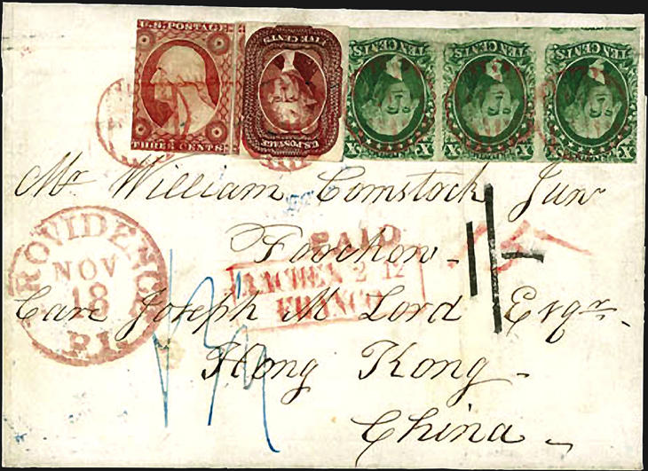 auction-roundup-rumsey-1856-rhode-island-hong-kong-cover-three-color-franking