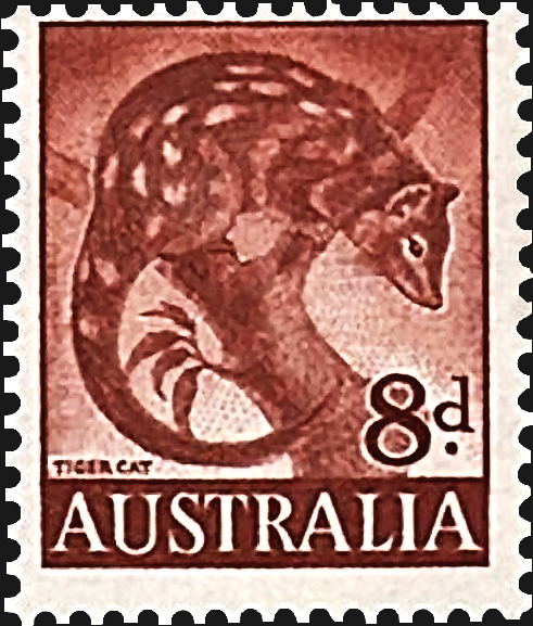 australia-tiger-cat-definitive-stamp-1960