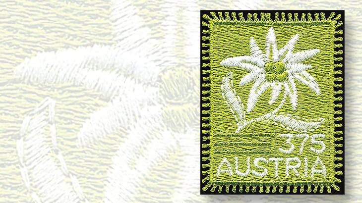 austria-first-embroidered-stamp