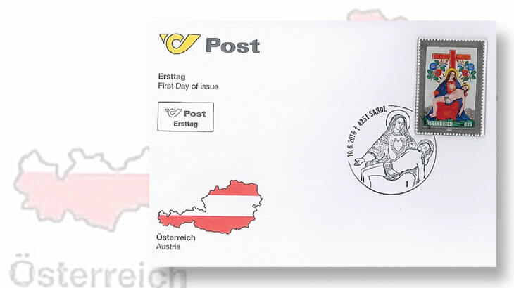 austria-post-glass-stamp-first-day-cover