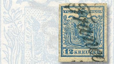 austria-unissued-1850-coat-of-arms-stamp