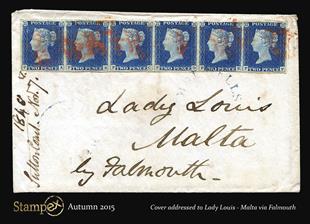 autum-stampex-2015-stamp-show-souvenir-postcard-malta-two-penny-blue