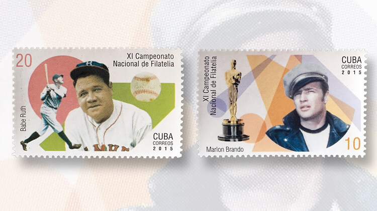 babe-ruth-marlon-brando-cuba-stamps