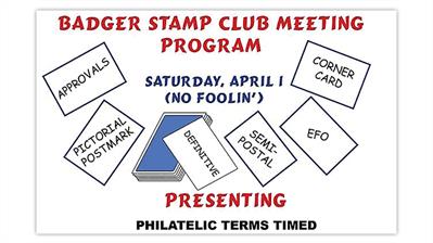 badger-stamp-club-philatelic-terms-timed