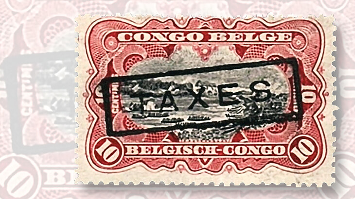 belgian-congo-stamp-taxes-overprint