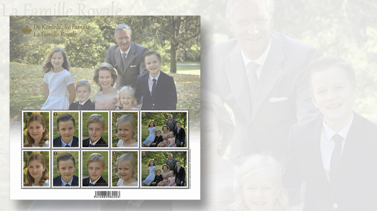 belgium-royal-family-stamp-pane