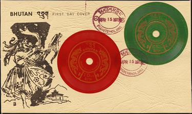 bhutan-phonograph-records-stamps-first-day-cover