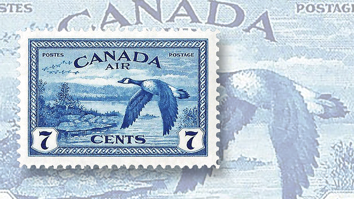 birds-of-canada-postponed-1946-canada-geese-airmail-stamp