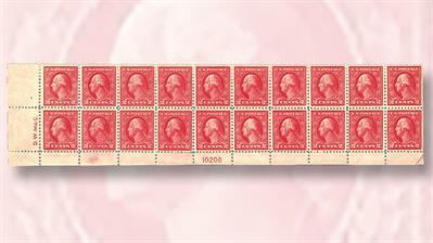 block-of-20-two-cent-washington-franklin-stamps