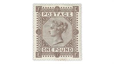 brown-lilac-queen-victoria stamp