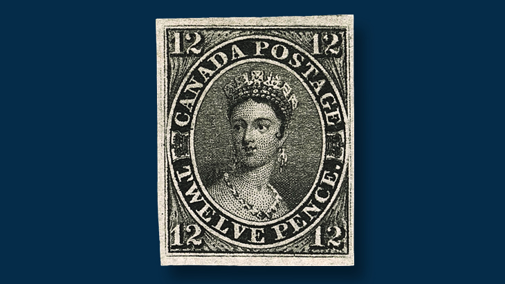 canada-1851-12-penny-black-queen-victoria-stamp