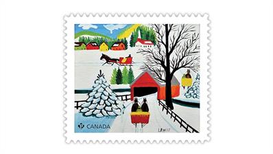 canada-2020-maud-lewis-winter-sleigh-ride-stamp