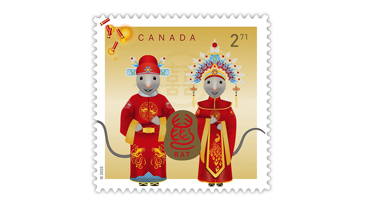 canada-2020-year-of-the-rat-bride-groom-stamp