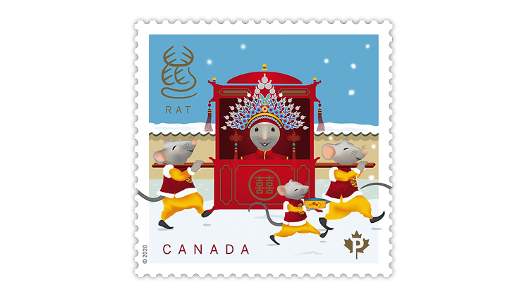 canada-2020-year-of-the-rat-bride-wedding-stamp