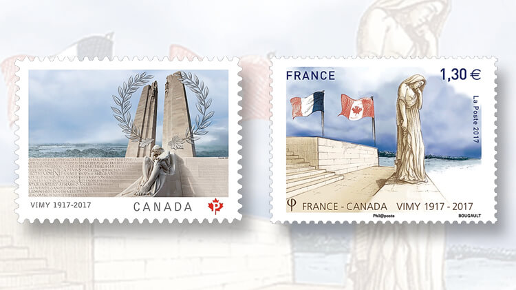 canada-france-battle-of-vimy-ridge-centennial-stamps