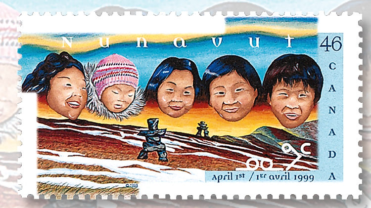 canada-nunavut-territory-established-1999-stamp