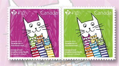 canadian-ten-cent-semipostal-stamps-happy-cat-family