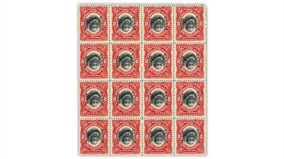 canal-zone-1912-balboa-stamp-block-kelleher-larkin-collection