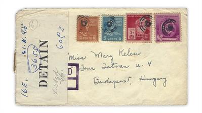 censored-philatelic-cover-california-budapest-hungary-world-war-ii