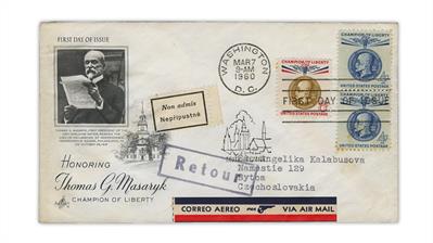 champions-liberty-thomas-masaryk-first-day-cover-returned-czechoslovakia