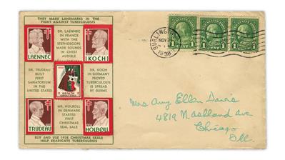 charles-gilbert-1938-christmas-seals-first-day-cover