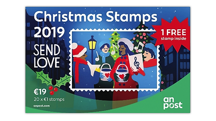 christmas-stamps-ireland-carolers-street-lamp